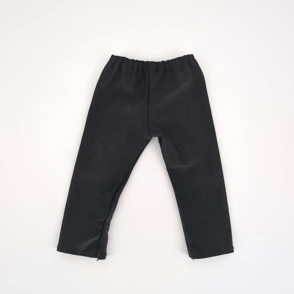 Unbranded Black Spandex Lycra Full Length Doll Leggings for 18 inch Dolls - GUC